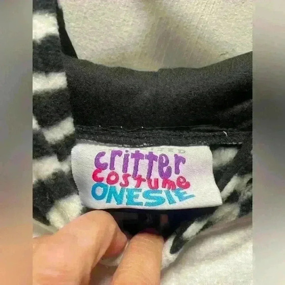 Zebra Onsie/Costume unisex, one size fits most, Critter Costume Onsie Halloween - Picture 4 of 7